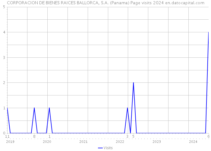 CORPORACION DE BIENES RAICES BALLORCA, S.A. (Panama) Page visits 2024 