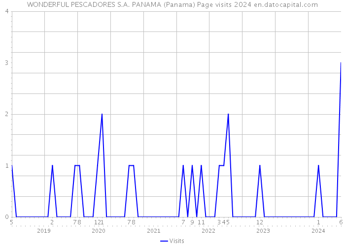 WONDERFUL PESCADORES S.A. PANAMA (Panama) Page visits 2024 