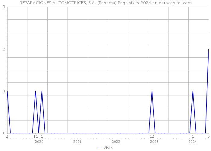 REPARACIONES AUTOMOTRICES, S.A. (Panama) Page visits 2024 