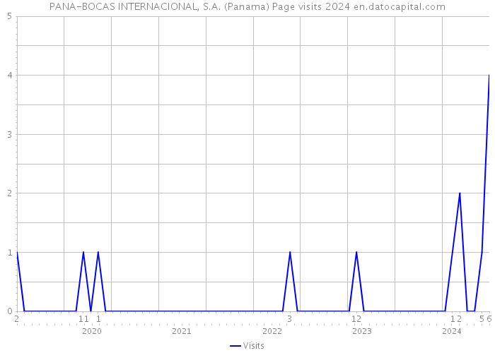 PANA-BOCAS INTERNACIONAL, S.A. (Panama) Page visits 2024 
