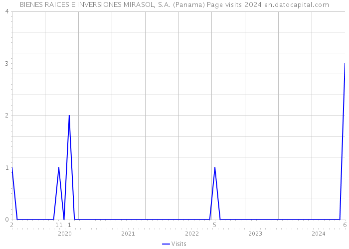 BIENES RAICES E INVERSIONES MIRASOL, S.A. (Panama) Page visits 2024 
