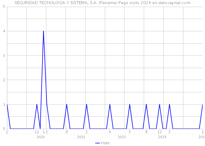 SEGURIDAD TECNOLOGIA Y SISTEMA, S.A. (Panama) Page visits 2024 