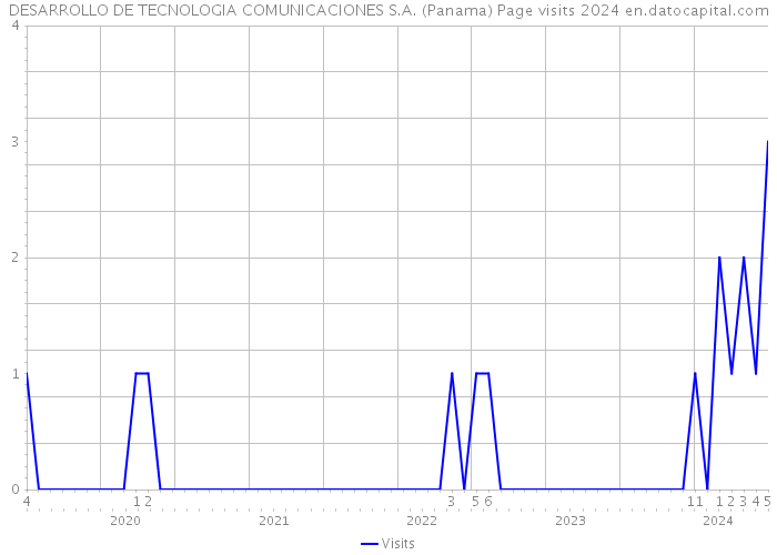DESARROLLO DE TECNOLOGIA COMUNICACIONES S.A. (Panama) Page visits 2024 