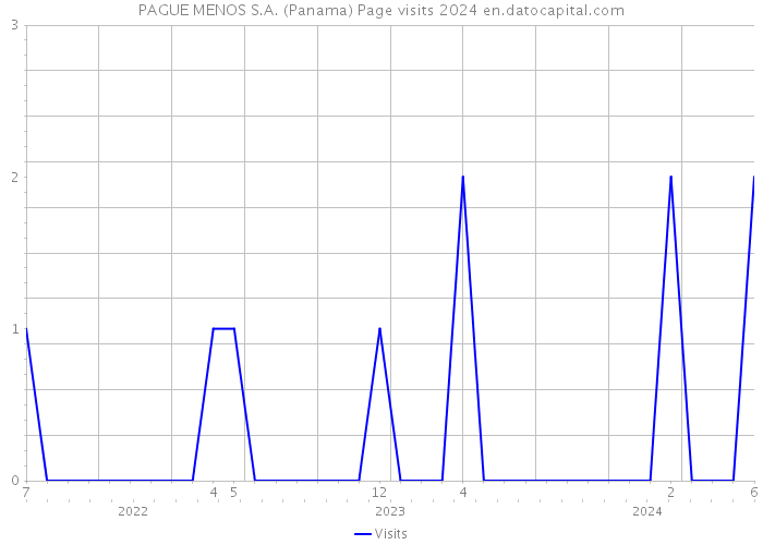 PAGUE MENOS S.A. (Panama) Page visits 2024 