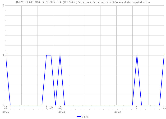 IMPORTADORA GEMINIS, S.A (IGESA) (Panama) Page visits 2024 