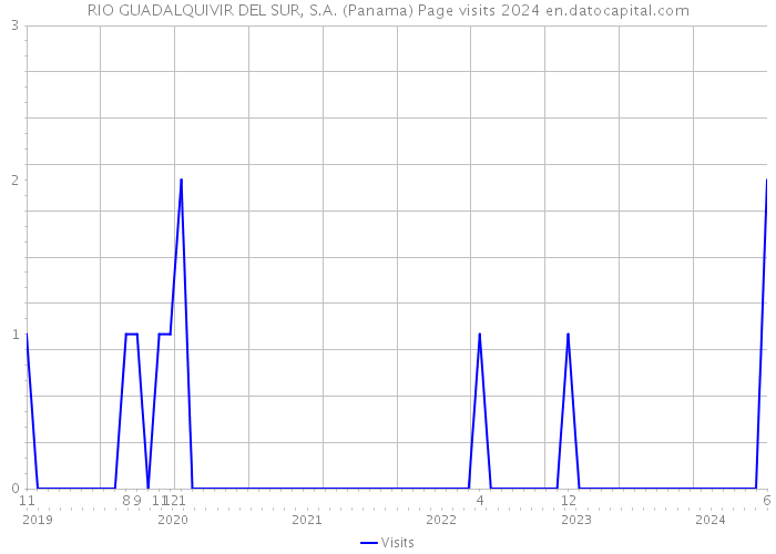 RIO GUADALQUIVIR DEL SUR, S.A. (Panama) Page visits 2024 