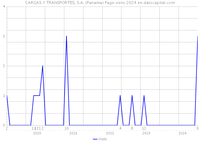 CARGAS Y TRANSPORTES, S.A. (Panama) Page visits 2024 