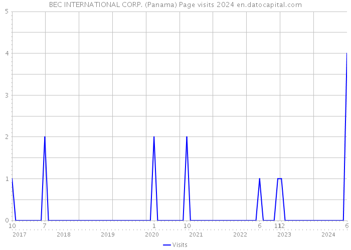 BEC INTERNATIONAL CORP. (Panama) Page visits 2024 