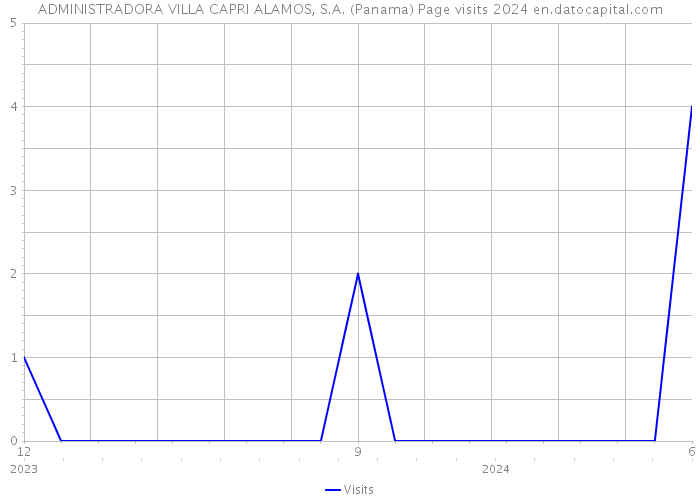 ADMINISTRADORA VILLA CAPRI ALAMOS, S.A. (Panama) Page visits 2024 