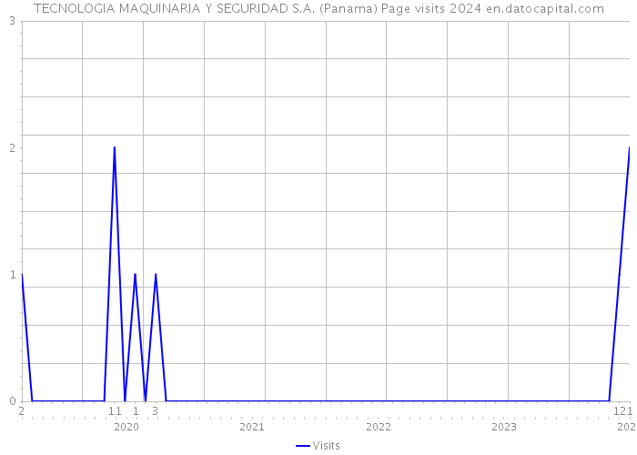 TECNOLOGIA MAQUINARIA Y SEGURIDAD S.A. (Panama) Page visits 2024 