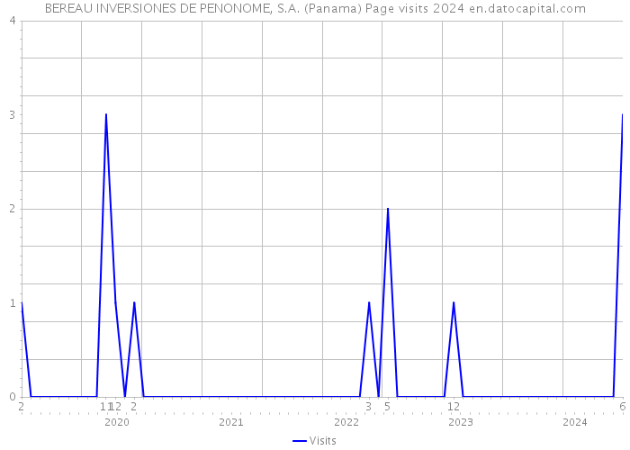 BEREAU INVERSIONES DE PENONOME, S.A. (Panama) Page visits 2024 