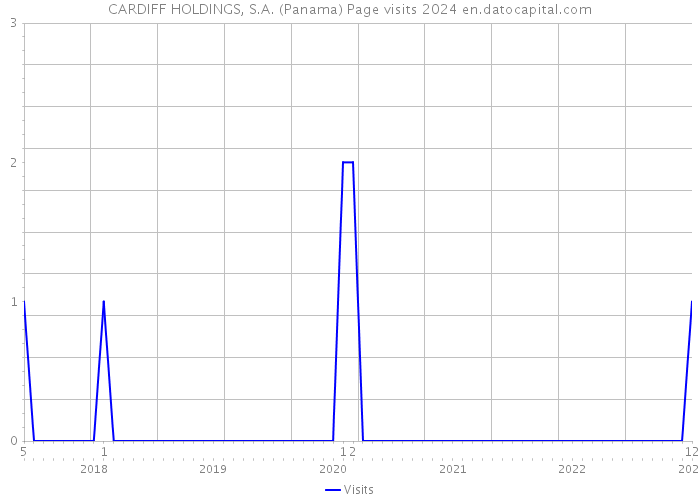 CARDIFF HOLDINGS, S.A. (Panama) Page visits 2024 