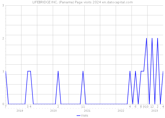 LIFEBRIDGE INC. (Panama) Page visits 2024 