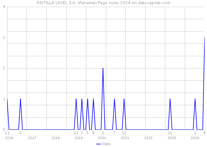 PAITILLA LAND, S.A. (Panama) Page visits 2024 
