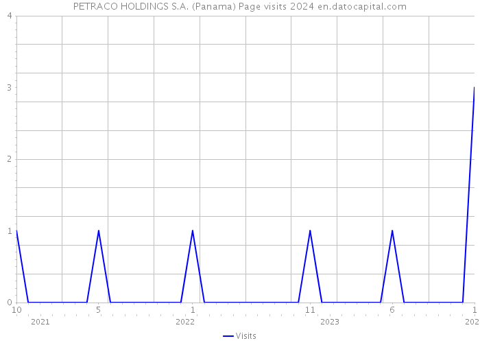 PETRACO HOLDINGS S.A. (Panama) Page visits 2024 