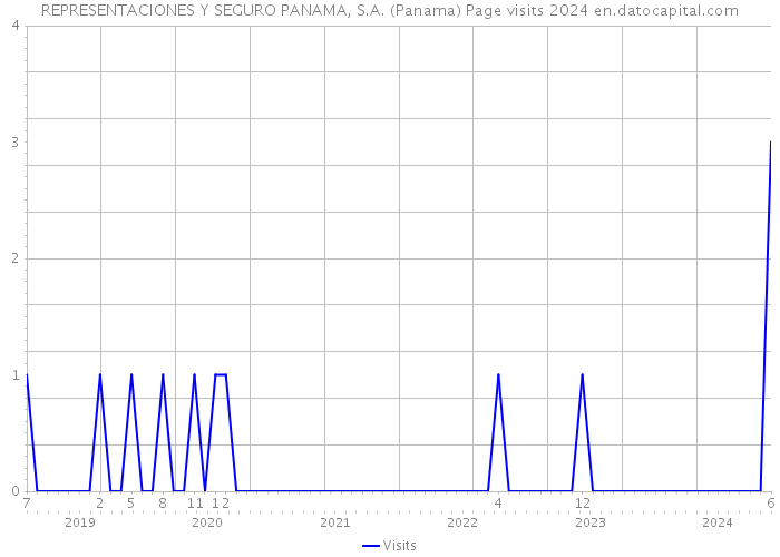 REPRESENTACIONES Y SEGURO PANAMA, S.A. (Panama) Page visits 2024 