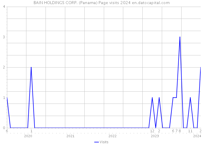 BAIN HOLDINGS CORP. (Panama) Page visits 2024 