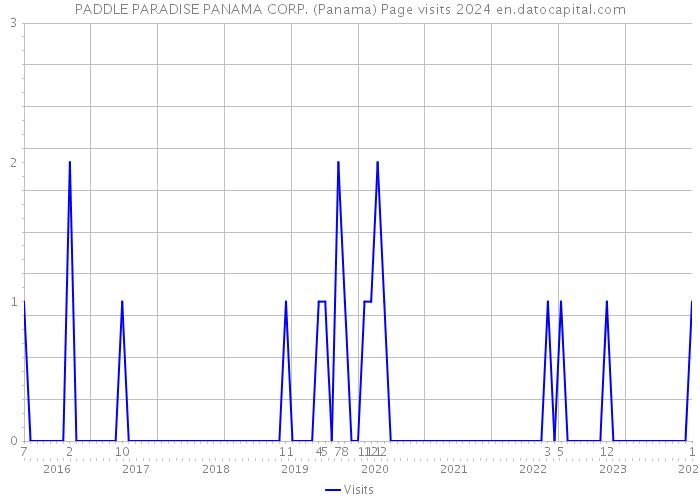 PADDLE PARADISE PANAMA CORP. (Panama) Page visits 2024 