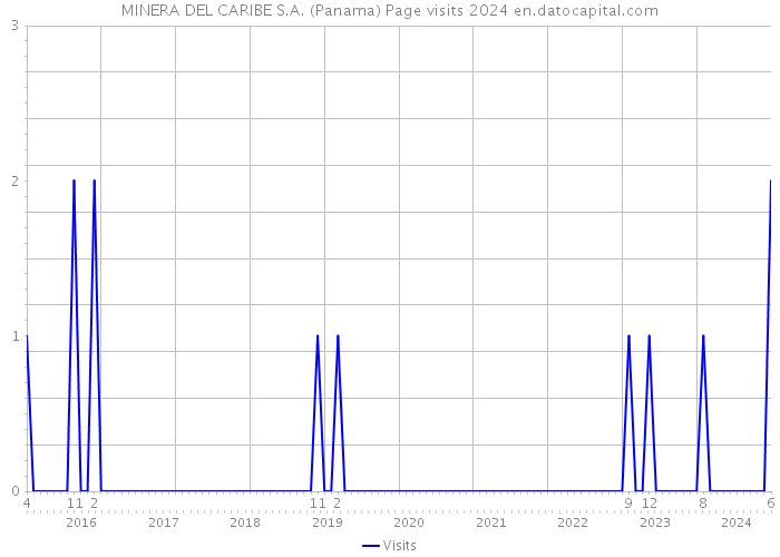MINERA DEL CARIBE S.A. (Panama) Page visits 2024 