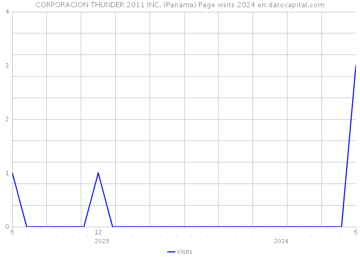 CORPORACION THUNDER 2011 INC. (Panama) Page visits 2024 