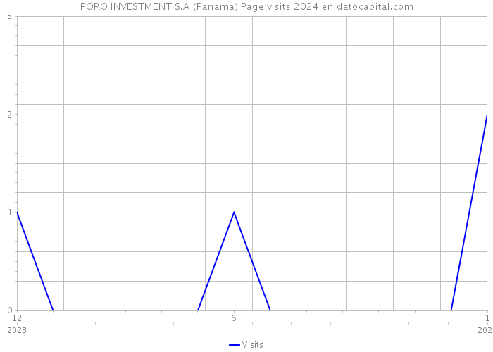 PORO INVESTMENT S.A (Panama) Page visits 2024 