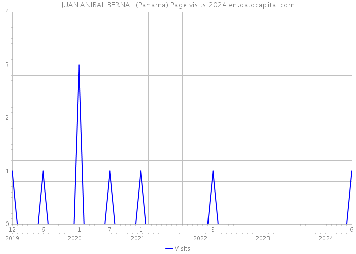 JUAN ANIBAL BERNAL (Panama) Page visits 2024 