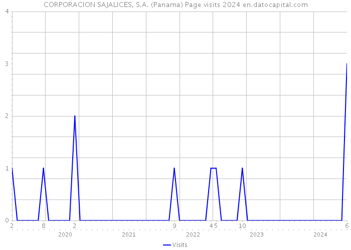 CORPORACION SAJALICES, S.A. (Panama) Page visits 2024 