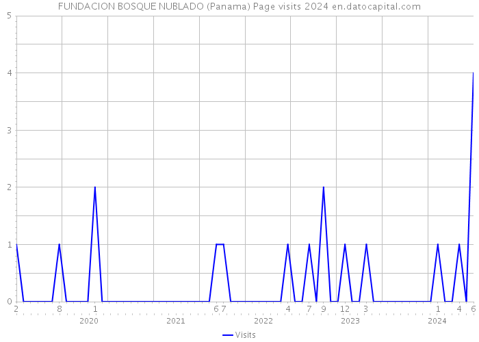 FUNDACION BOSQUE NUBLADO (Panama) Page visits 2024 