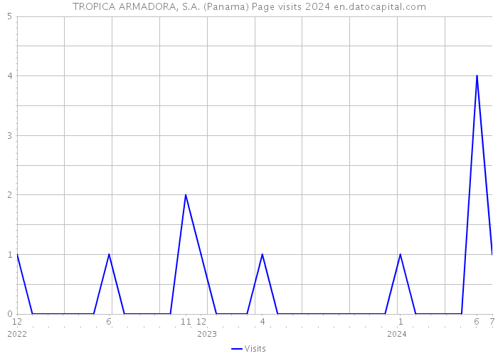 TROPICA ARMADORA, S.A. (Panama) Page visits 2024 