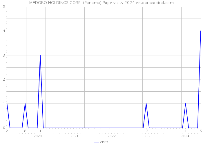 MEDORO HOLDINGS CORP. (Panama) Page visits 2024 