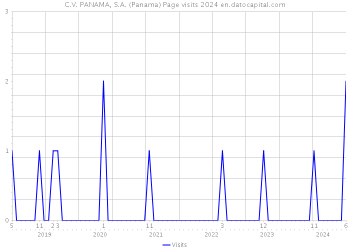C.V. PANAMA, S.A. (Panama) Page visits 2024 