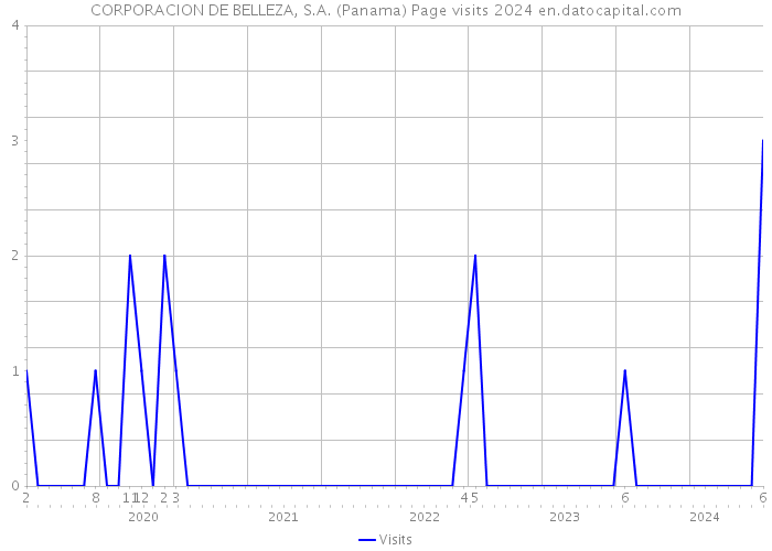 CORPORACION DE BELLEZA, S.A. (Panama) Page visits 2024 