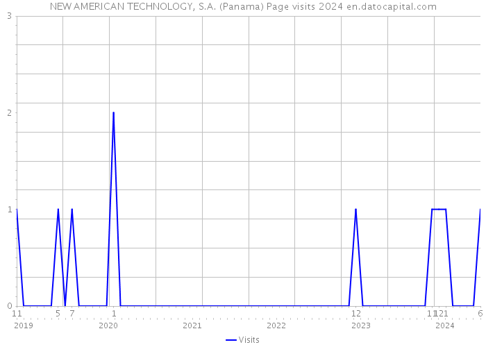 NEW AMERICAN TECHNOLOGY, S.A. (Panama) Page visits 2024 