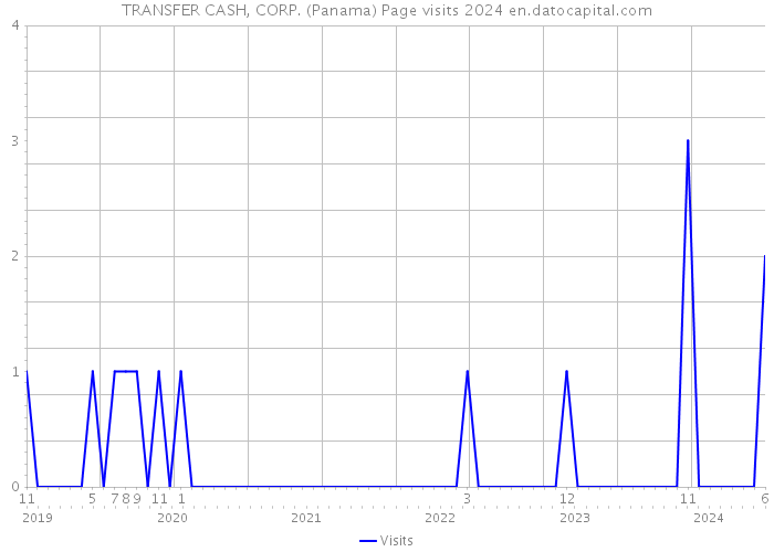 TRANSFER CASH, CORP. (Panama) Page visits 2024 