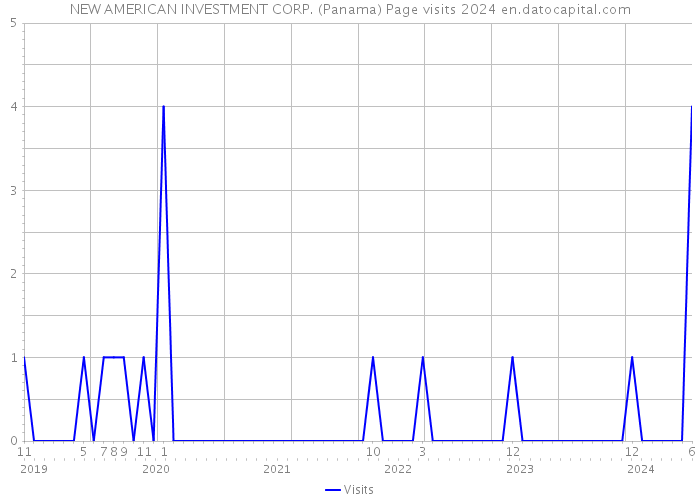 NEW AMERICAN INVESTMENT CORP. (Panama) Page visits 2024 