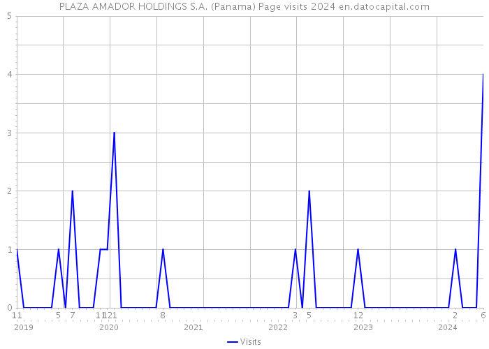 PLAZA AMADOR HOLDINGS S.A. (Panama) Page visits 2024 