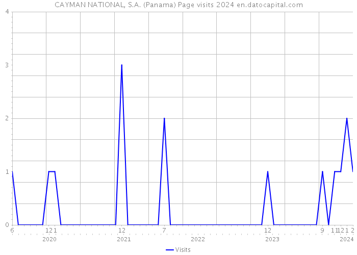 CAYMAN NATIONAL, S.A. (Panama) Page visits 2024 