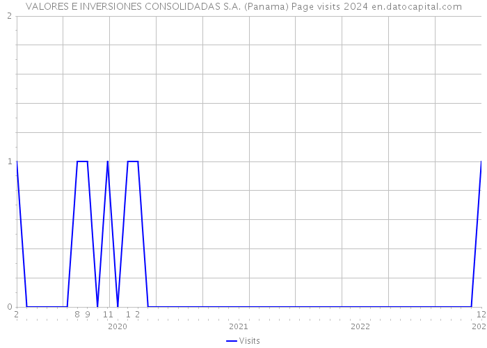 VALORES E INVERSIONES CONSOLIDADAS S.A. (Panama) Page visits 2024 