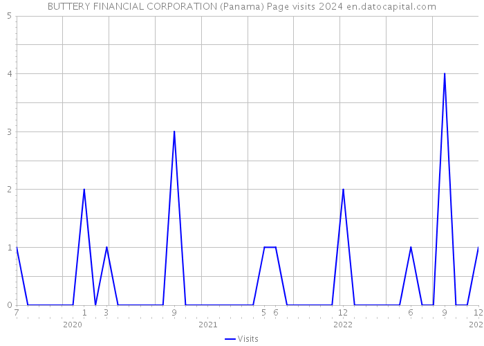 BUTTERY FINANCIAL CORPORATION (Panama) Page visits 2024 
