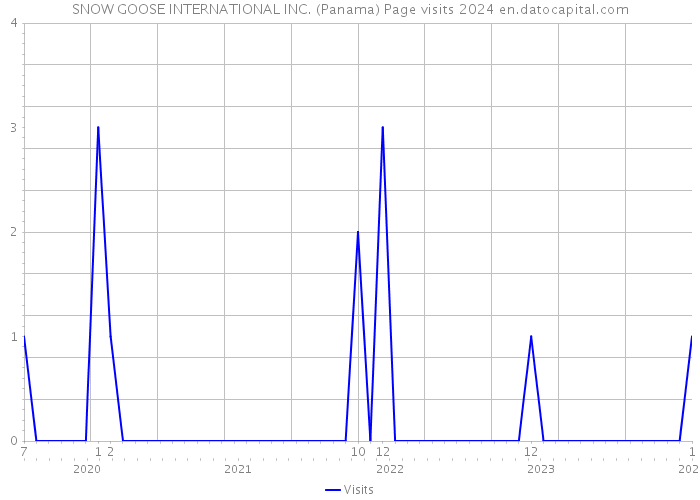 SNOW GOOSE INTERNATIONAL INC. (Panama) Page visits 2024 