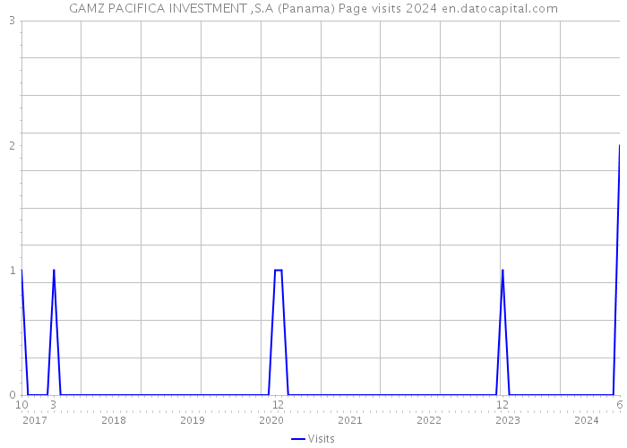 GAMZ PACIFICA INVESTMENT ,S.A (Panama) Page visits 2024 
