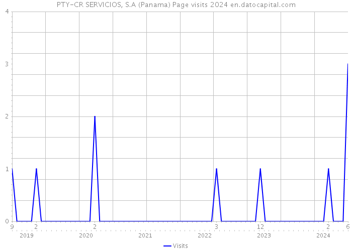 PTY-CR SERVICIOS, S.A (Panama) Page visits 2024 