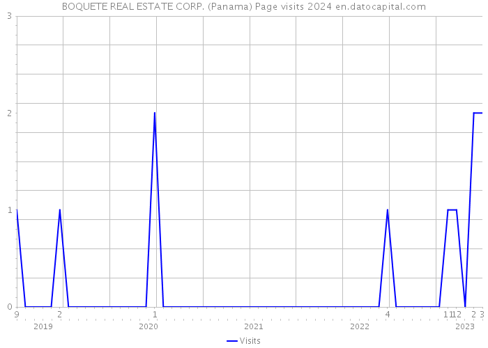 BOQUETE REAL ESTATE CORP. (Panama) Page visits 2024 