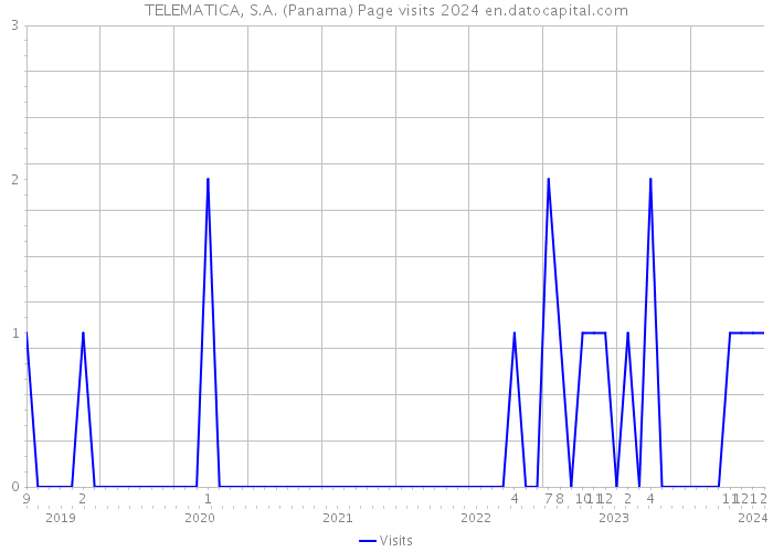 TELEMATICA, S.A. (Panama) Page visits 2024 