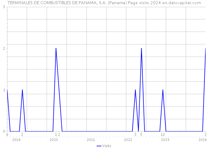 TERMINALES DE COMBUSTIBLES DE PANAMA, S.A. (Panama) Page visits 2024 