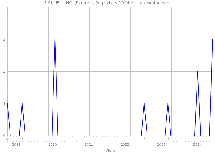 BICKNELL INC. (Panama) Page visits 2024 