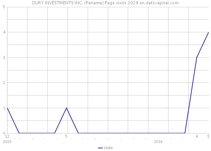 DURY INVESTMENTS INC. (Panama) Page visits 2024 