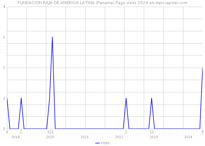 FUNDACION RAJA DE AMERICA LATINA (Panama) Page visits 2024 