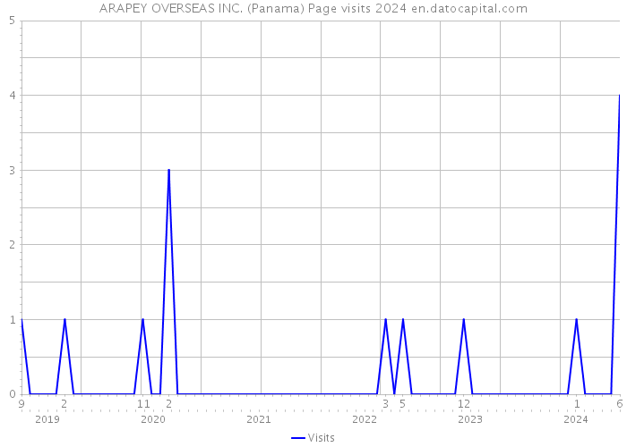 ARAPEY OVERSEAS INC. (Panama) Page visits 2024 