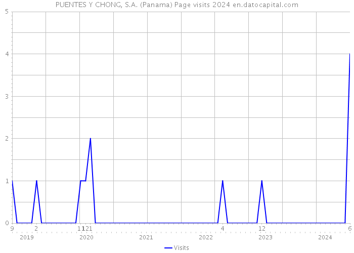PUENTES Y CHONG, S.A. (Panama) Page visits 2024 